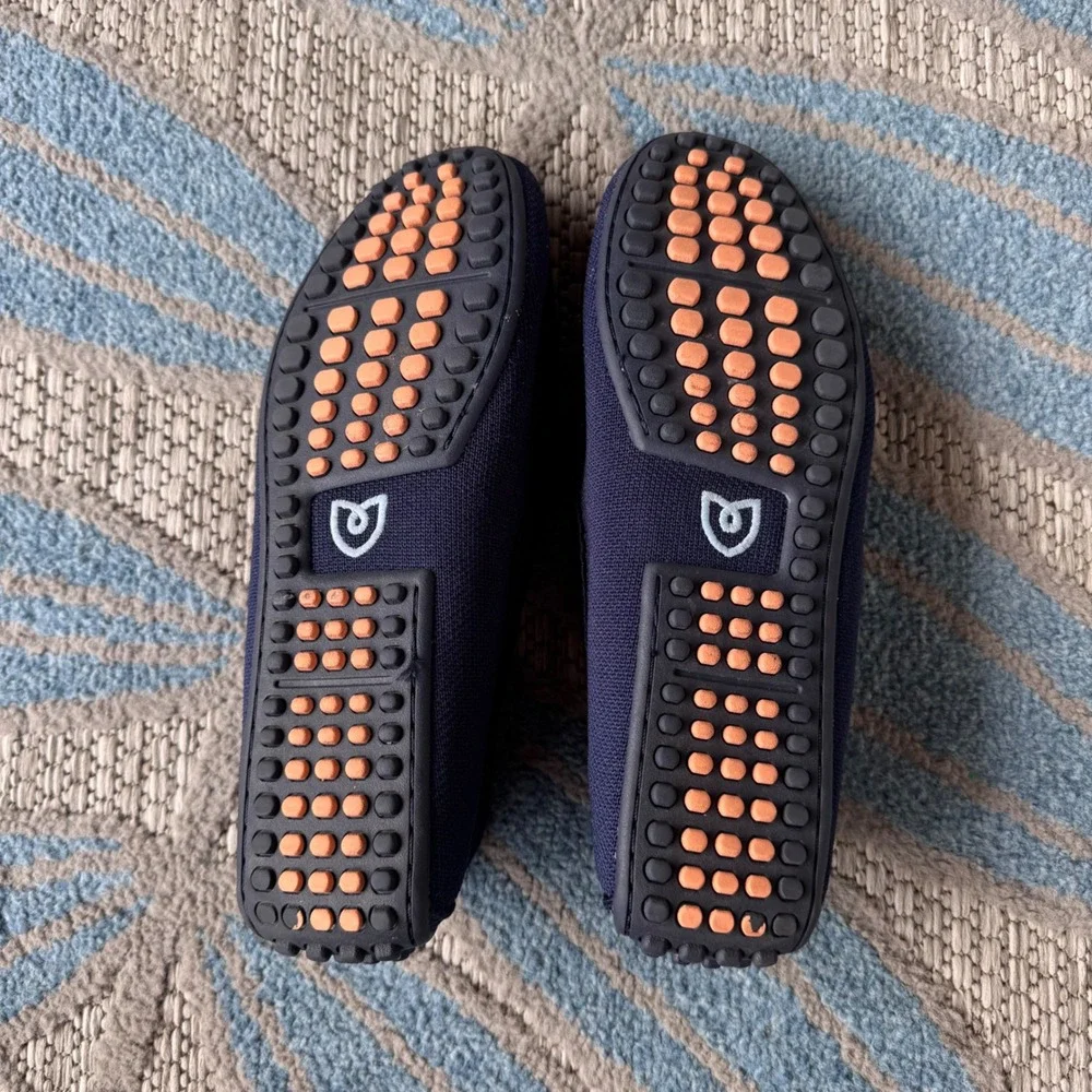 Rothy's The Driver Loafer Navy Blue Sapphire Knit Flats Womens Size 8.5 Washable